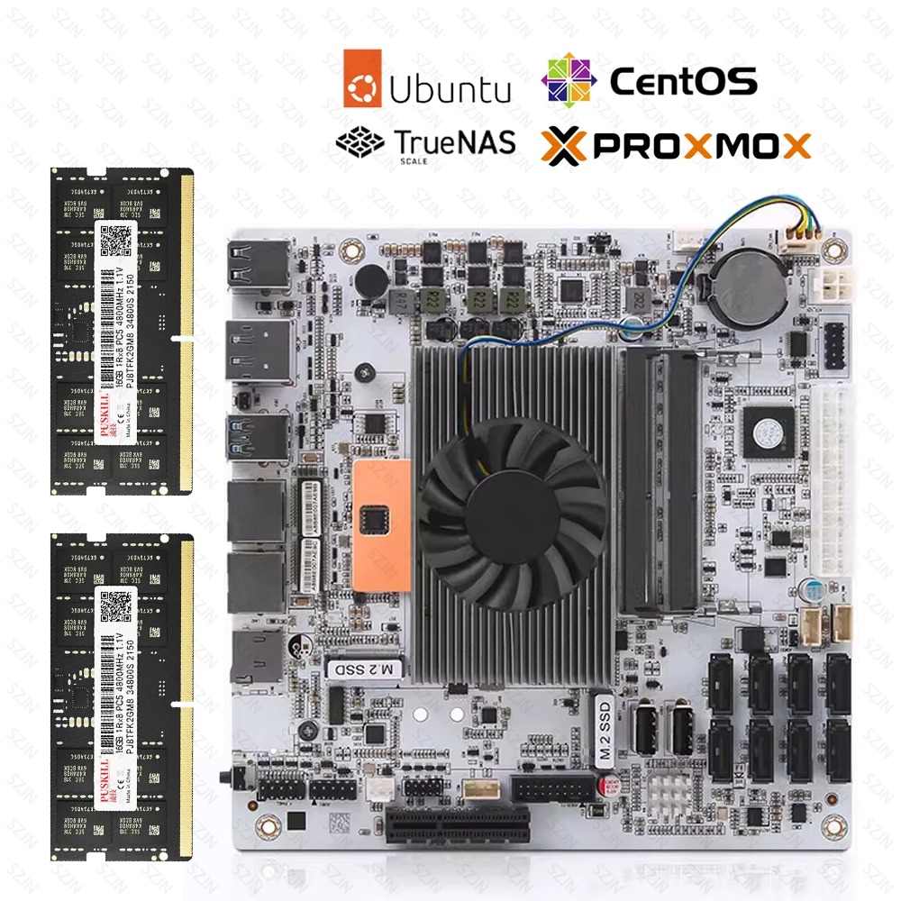 لوحة أم I5-8265U ES NAS بـ 8 ف - مراجعة Nas Motherboard 8 Sata Mini Itx وسعره